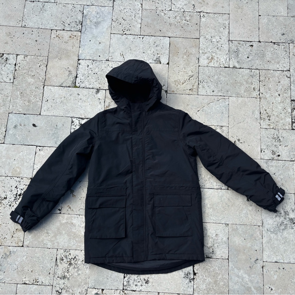 Lands' End Kids Black Squall jacket with Hood